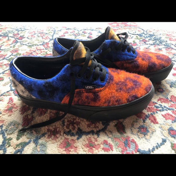 platform leopard print textured vans sz 9.5 - Picture 4 of 4